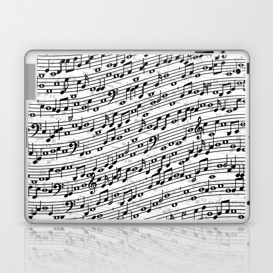 Musician Sheet Music Lovers Musical Notes Pattern Laptop & iPad Skin