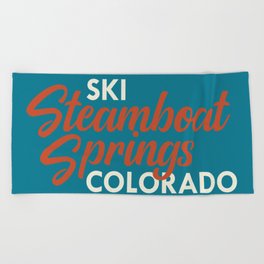Steamboat Springs Vintage Ski Poster Beach Towel