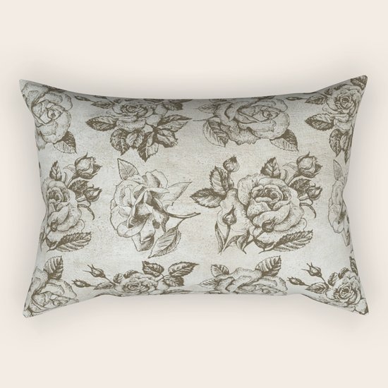 Vintage Roses Rectangular Pillow