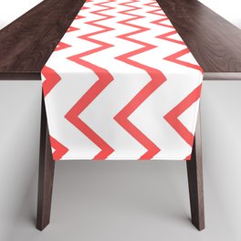 Zigzagged (Red & White Pattern) Table Runner