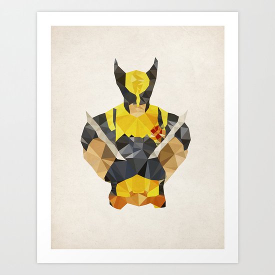 Polygon Heroes - Wolverine Art Print