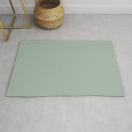 Light Gray-Green Solid Color Pantone Frosty Green 15-5706 TCX Shades of Green Hues Rug