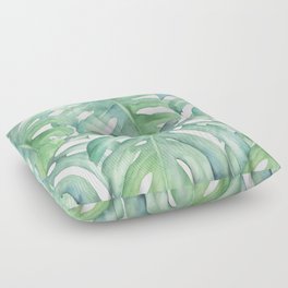 Tropical Jungle Banana Leaves Floor Pillow