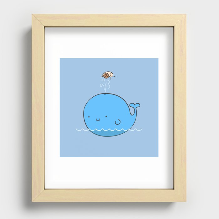 The Whale and the Snail Recessed Framed Print