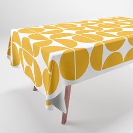 Mid Century Modern Geometric 04 Yellow Tablecloth | Curated, Vector, Summer, Digital, Pattern, Yellowpattern, Abstract, Graphicdesign, Midcenturygeometric, Retro 