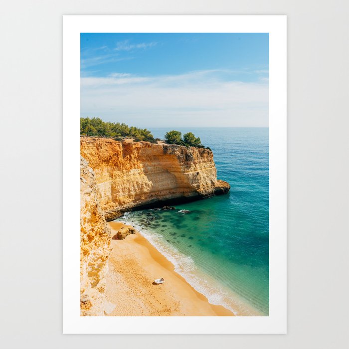 Algarve Coastline Art Print, Portugal Beach, travel photography Art Print