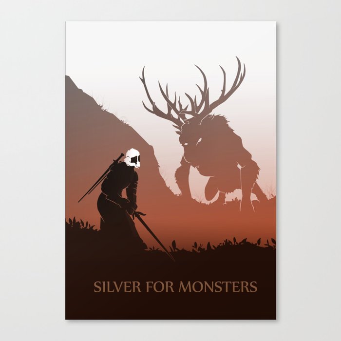 Silver is for monsters Canvas Print