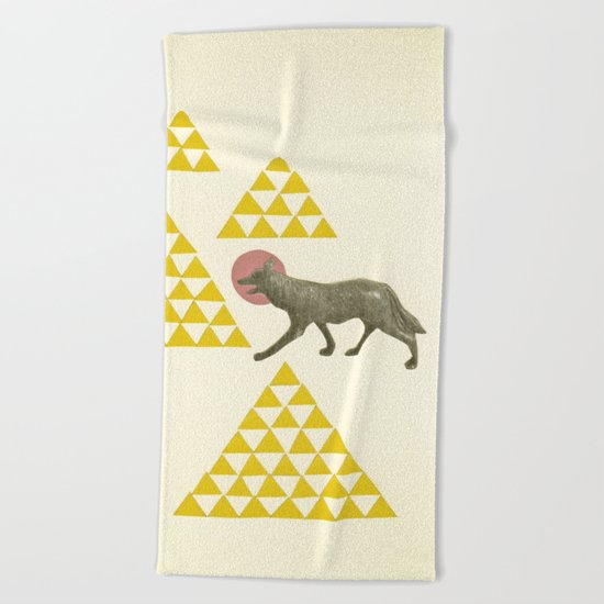 Mountain Wolf Beach Towel