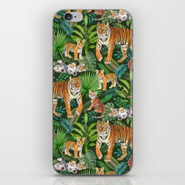 Tiger Family (Green) iPhone Skin