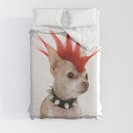 Punk Chihuahua Duvet Cover