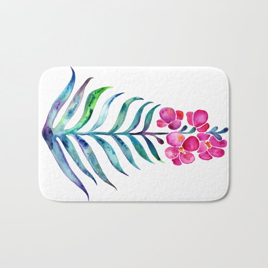 Blooming Orchid – Fuchsia & Indigo Palette Bath Mat