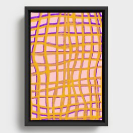 Liquid swirl modern grids illustration  Framed Canvas