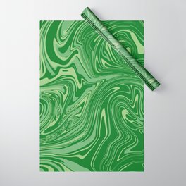 Green pastel abstract marble Wrapping Paper