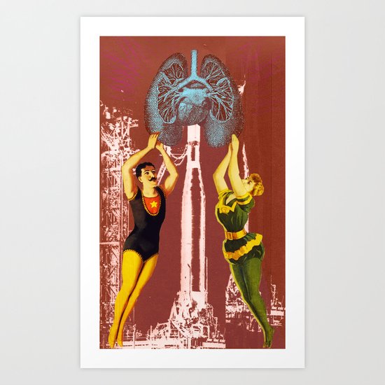 Pyramid of love Art Print
