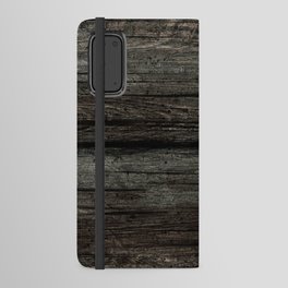 Grunge dark wood board Android Wallet Case
