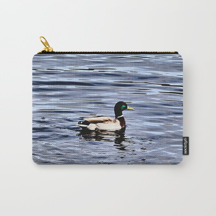 Loch an Eilein Duck in I Art and Afterglow Carry-All Pouch