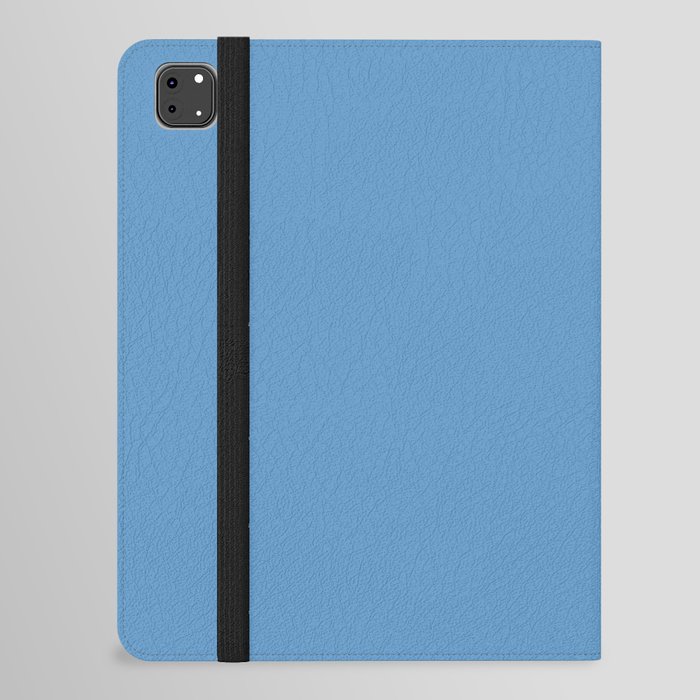 Calming Medium Blue Solid Color Pairs to Tranquil Blue 114-57-24 Color Trends Spring Summer 2023 iPad Folio Case
