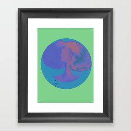 Psychedelic Fro - Lime Blueberry Framed Art Print