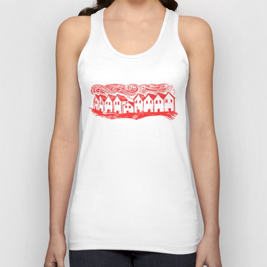 Sad Row (Red) Unisex Tank Top