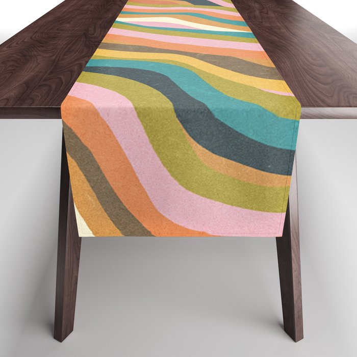 Rainbow Marble Table Runner