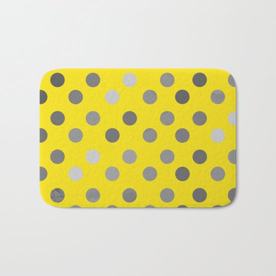 Polka Proton Yellow Bath Mat
