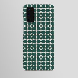 Geometric retro teal pattern Android Case