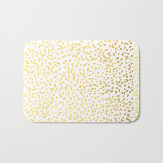 Gold Fleck modern art minimal trendy foil gold iphone cell phone case hipster brooklyn urban glitter Bath Mat