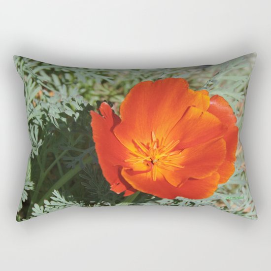 California Poppy Rectangular Pillow