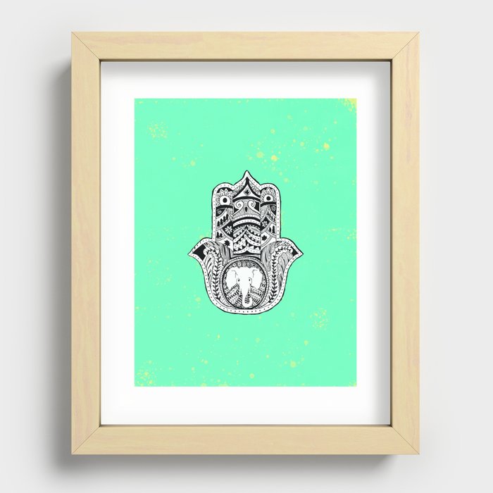 Hamsa - Nature Inspired Recessed Framed Print