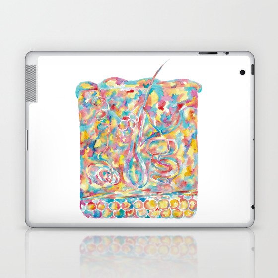 Hair follicle and glands of the skin Histology Epidermis Print Laptop & iPad Skin