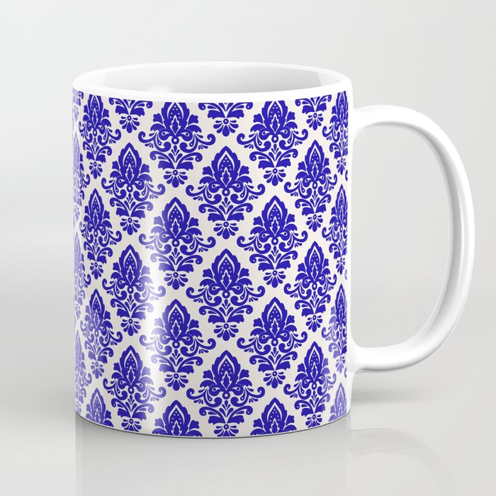 Aquamarine damask pattern Coffee Mug