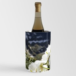 White Flowers and Mountain Pass (Milford Sound) Wine Chiller