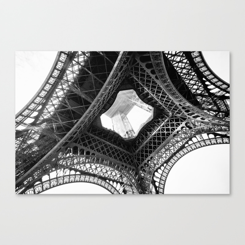 Eiffel Tower From Below Canvas Wall Art Print