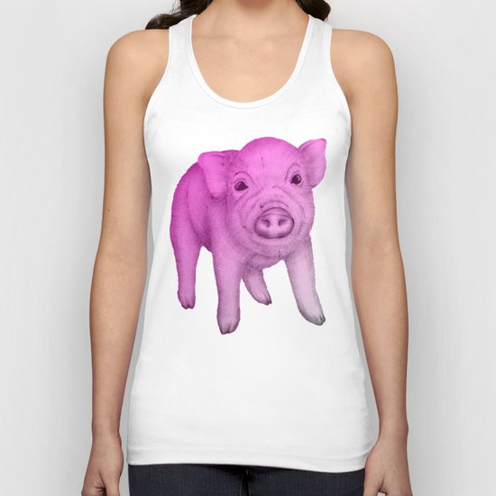 Piggy in Pink Unisex Tank Top
