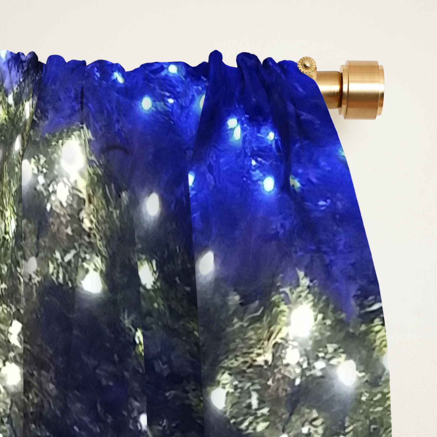 Happy Blues Blue And White Kaleidoscope From Lighted Trees 1430