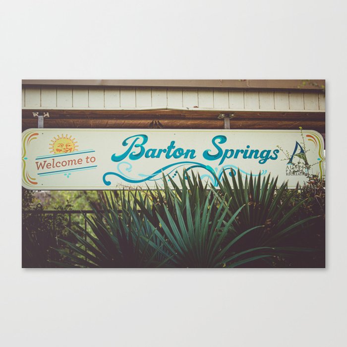 Welcome to Barton Springs | Austin Texas Photography Canvas Print