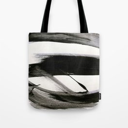 Brushstroke 9: a bold, minimal, black and white abstract piece Tote Bag