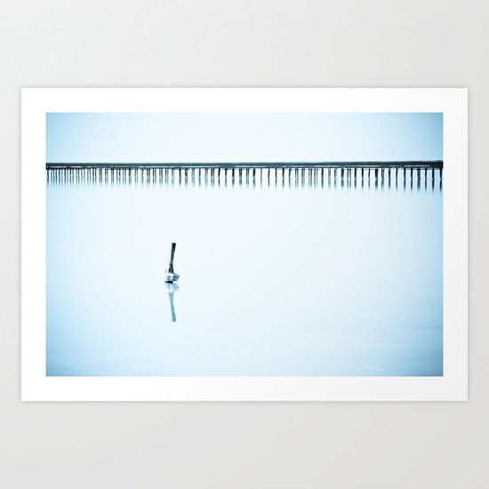 Blue loneliness Art Print