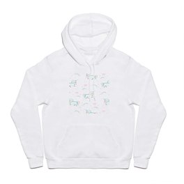 Standing tall Unicorn on cloud and heart pattern Hoody