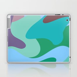 Rainbow Paint Splashes - deep blue purple green teal Laptop Skin
