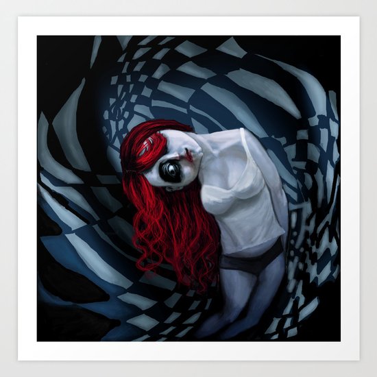 the dark side of my mind hurts Art Print