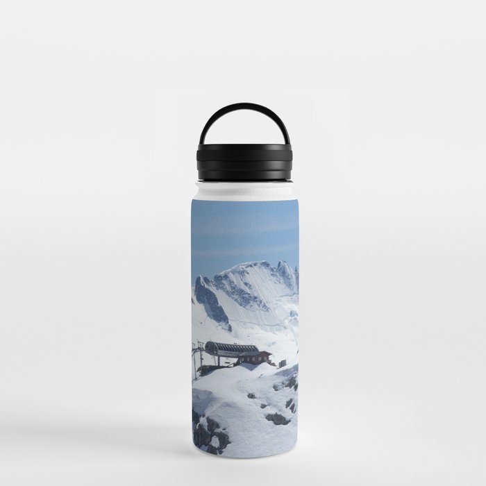 Whistler Blackcomb - Symphony Chair with Castle Mountain in British Columbia, Canada Water Bottle