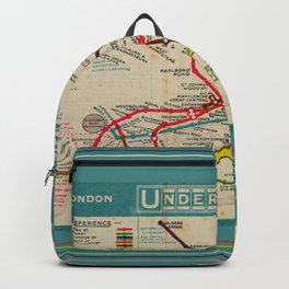 London Undergroud Map 1910 Backpack | London, Railway, Tubemap, Vintagelondon, Collage, Train, Tourist, Typography, Underground, Travel 