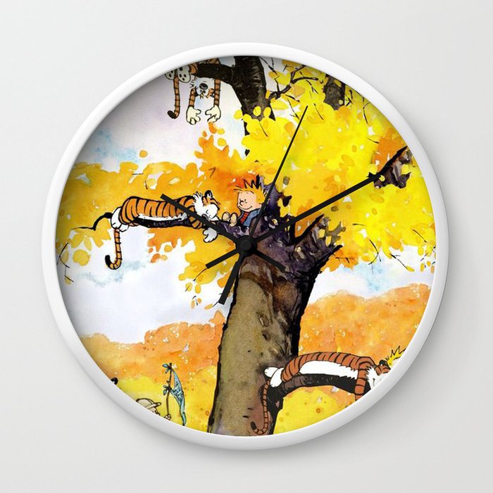 Calvin Hobbes All Wall Clock By Annhuntery Society6