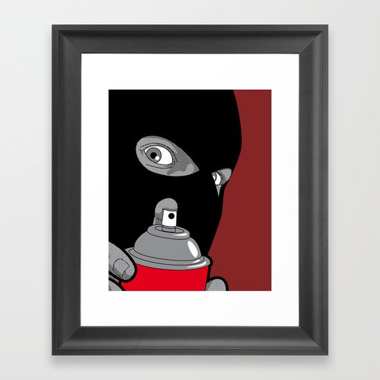 Real Hero - Banksy Framed Art Print