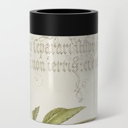 Calligraphic poster with fruit and  flowers Can Cooler