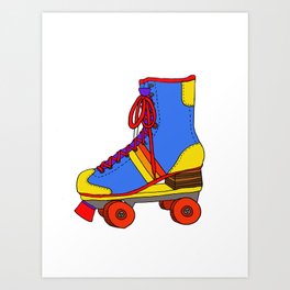Roller Skate Disco Rink Classic Art Print