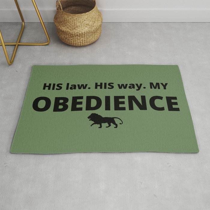 His Law. His Way. My Obedience Rug