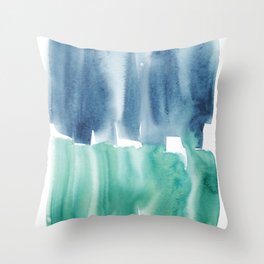 33  Abstract Expressionism Watercolor Painting 220331 Minimalist Art Valourine Original  Throw Pillow