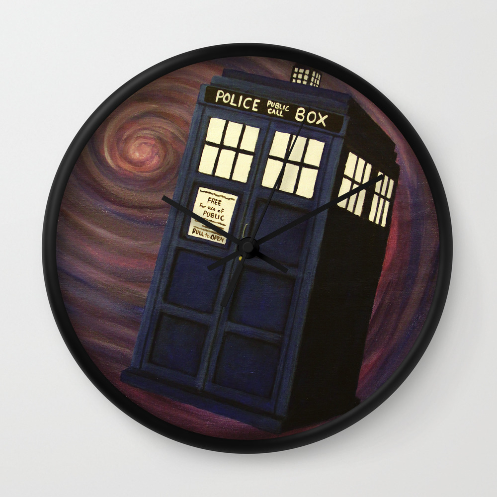 Time Vortex Wooden Clock Inspired By Doctor Who Home Decor
